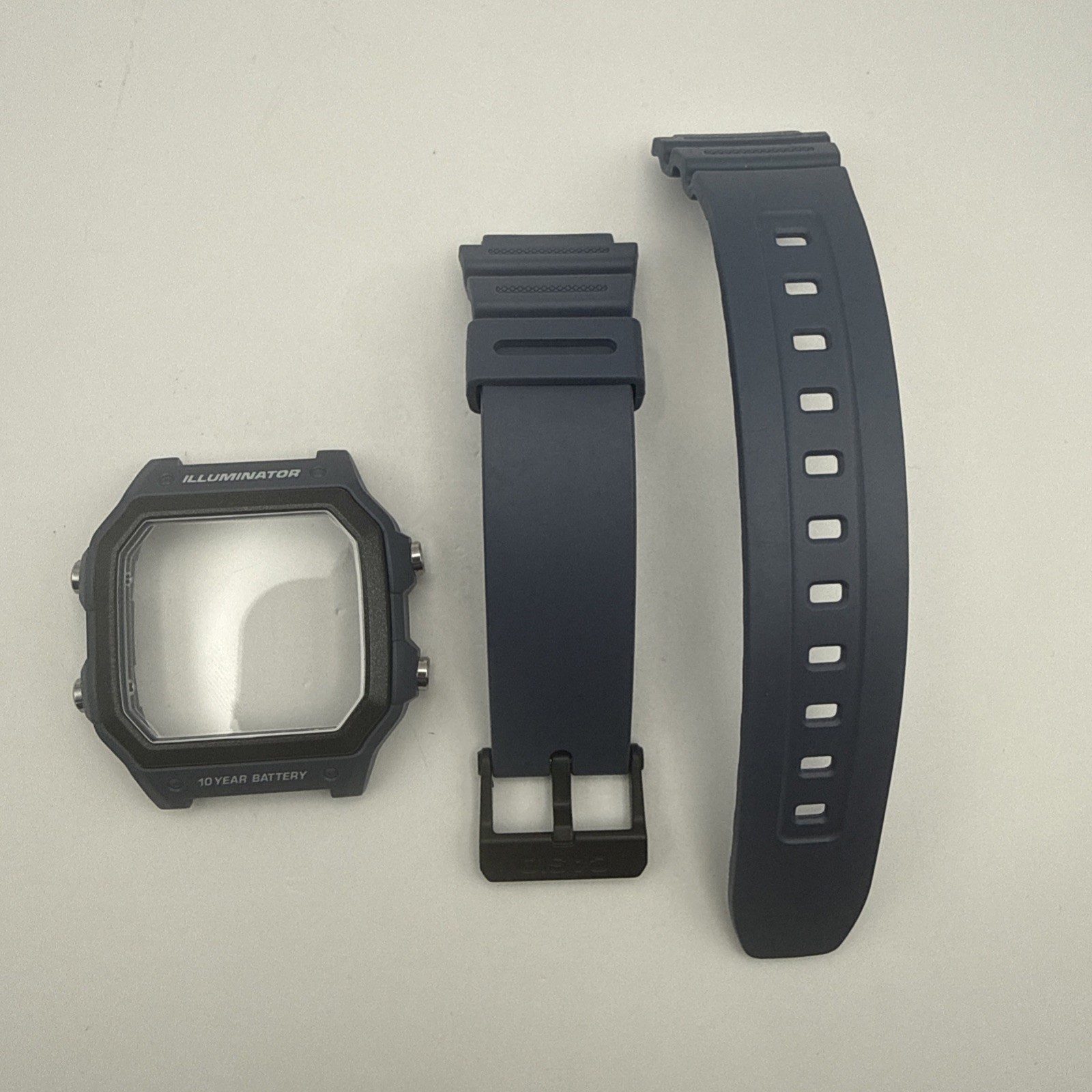 Casio WS1600 Case and Strap Gray With Black Bezel Original Parts