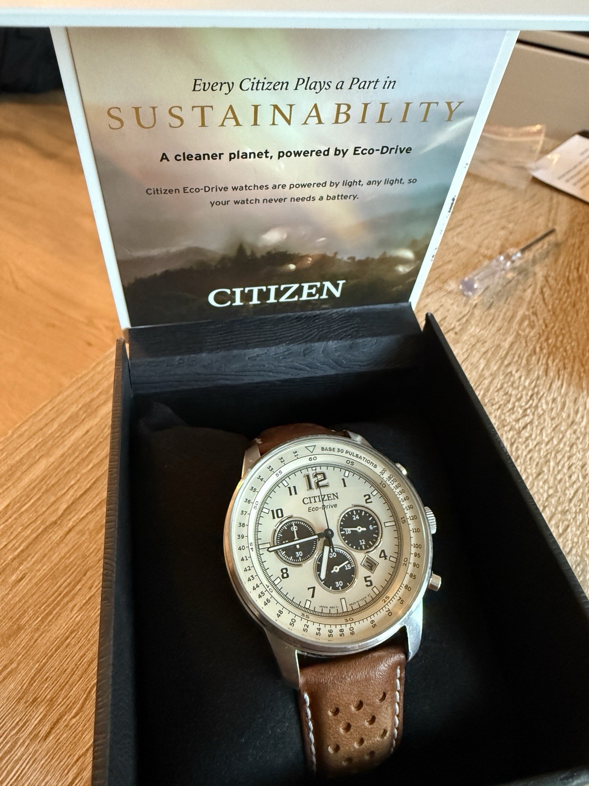 LIKE NEW Citizen Men’s CA4500-08X Eco-Drive Chronograph St. Steel Quartz Watch
