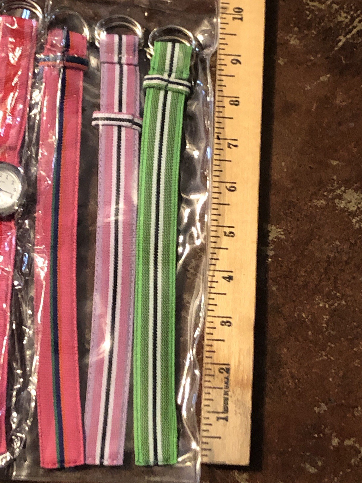 Wristwatch with Multiple Interchangeable Striped Bands