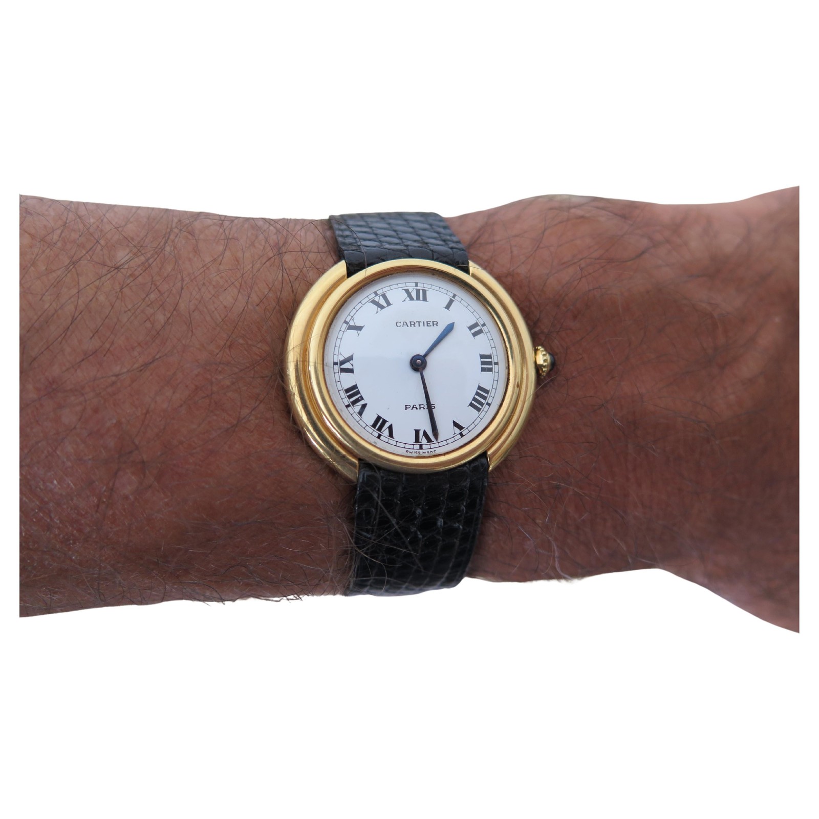 Cartier Paris Vendome Large Automatic Original Deployant Buckle Ca 1970s