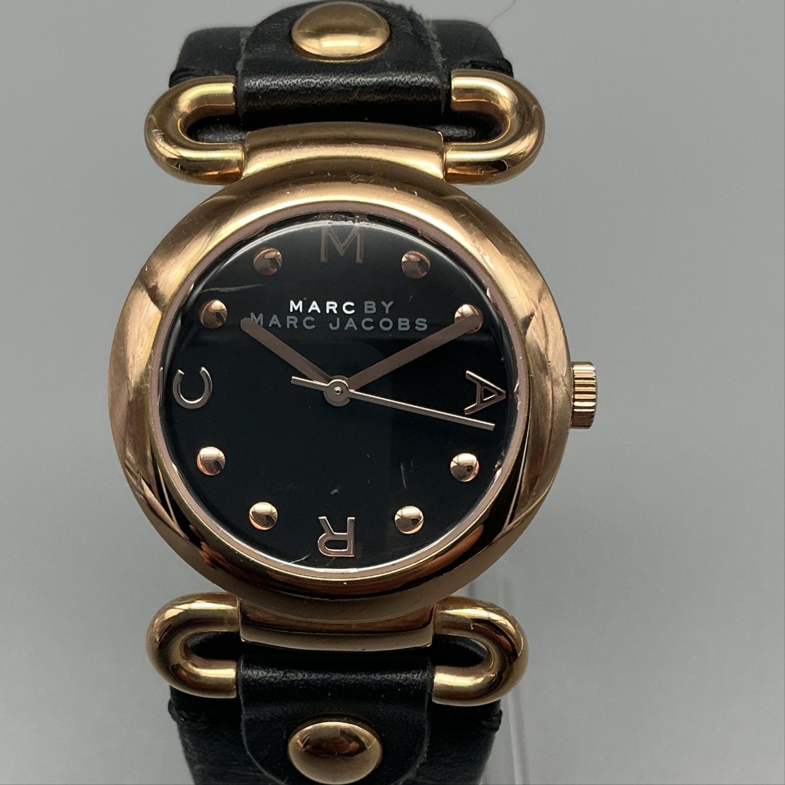 Marc By Marc Jacobs Molly Womens Watch 30mm Rose Gold Tone MBM1335 New Battery