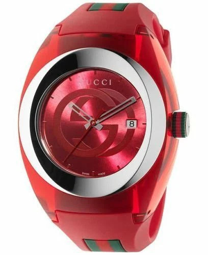 GUCCI SYNC YA137103 Men’s Watch – Red Dial, Quartz Movement with Original Box
