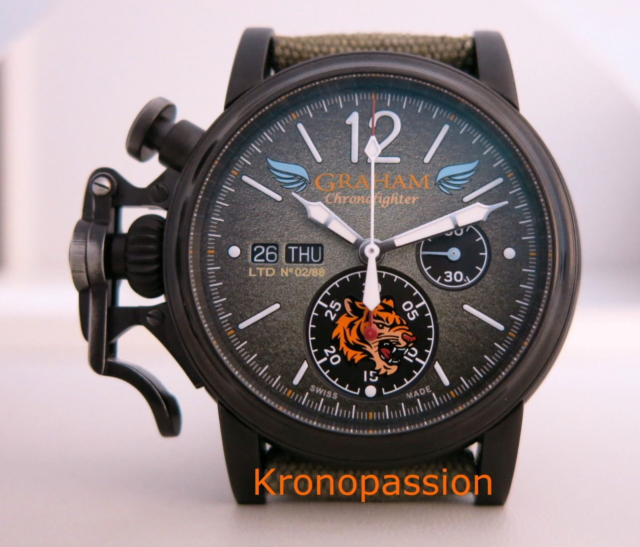 Graham Chronofighter Vintage Green Flying Tigers Limited Edition to 88