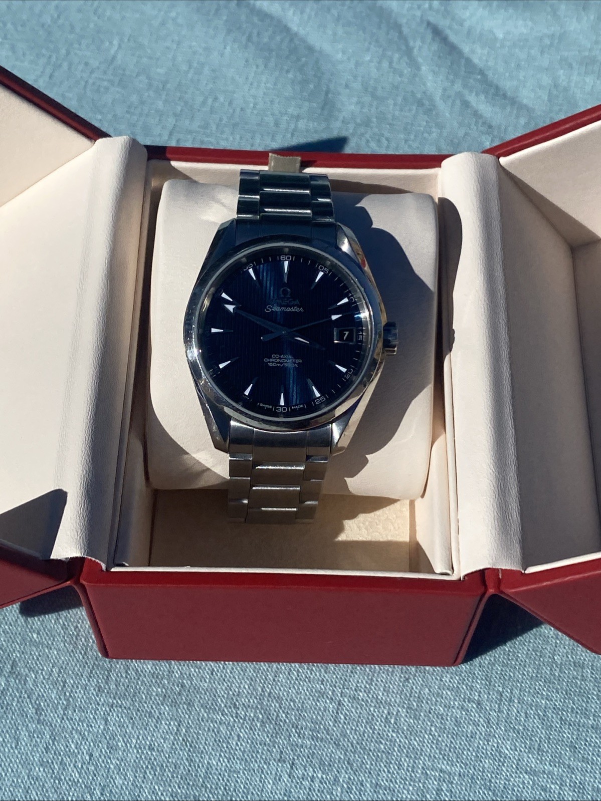 2008 Omega Aqua Terra Co Axial 8500 38mm 150m Double Barrel Automatic Mens Watch