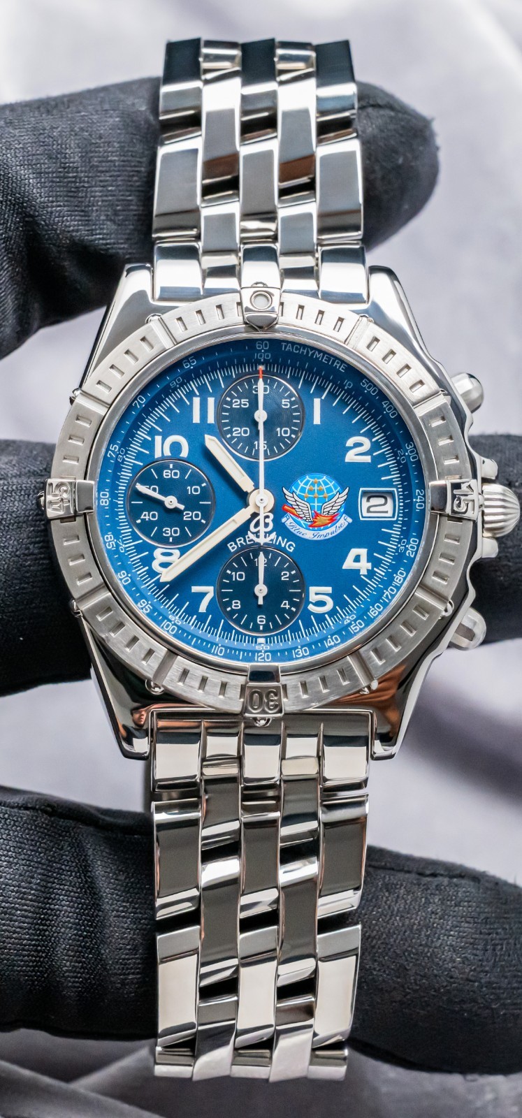 Breitling Chronomat Evolution 43mm Rose Gold Complete Two-Tone Black Dial C13356
