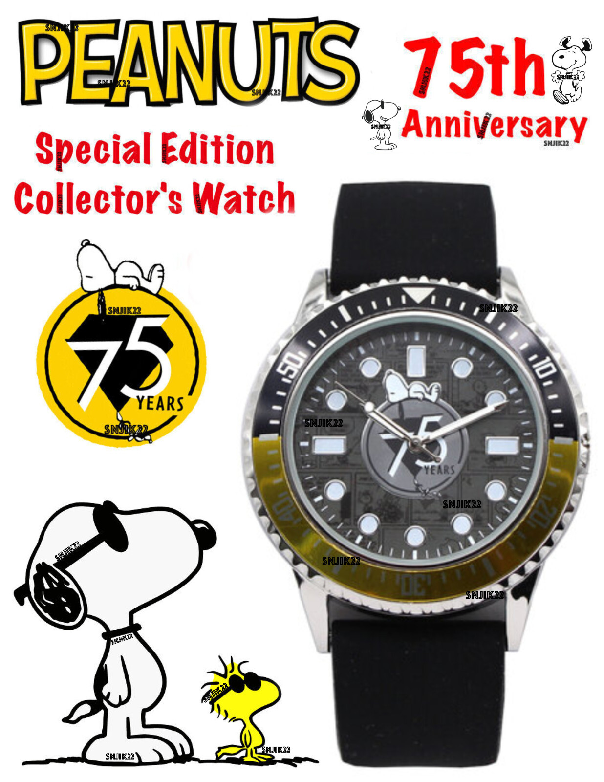 PEANUTS ft. Snoopy – 75th Anniversary Accutime Special Edition Watch (NEW W/BOX)