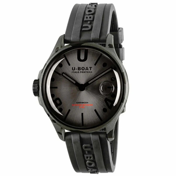 U-Boat DARKMOON 40 MM BK GREY CAMOUFLAGE Gray Dial Rubber Band Men’s Watch 9551