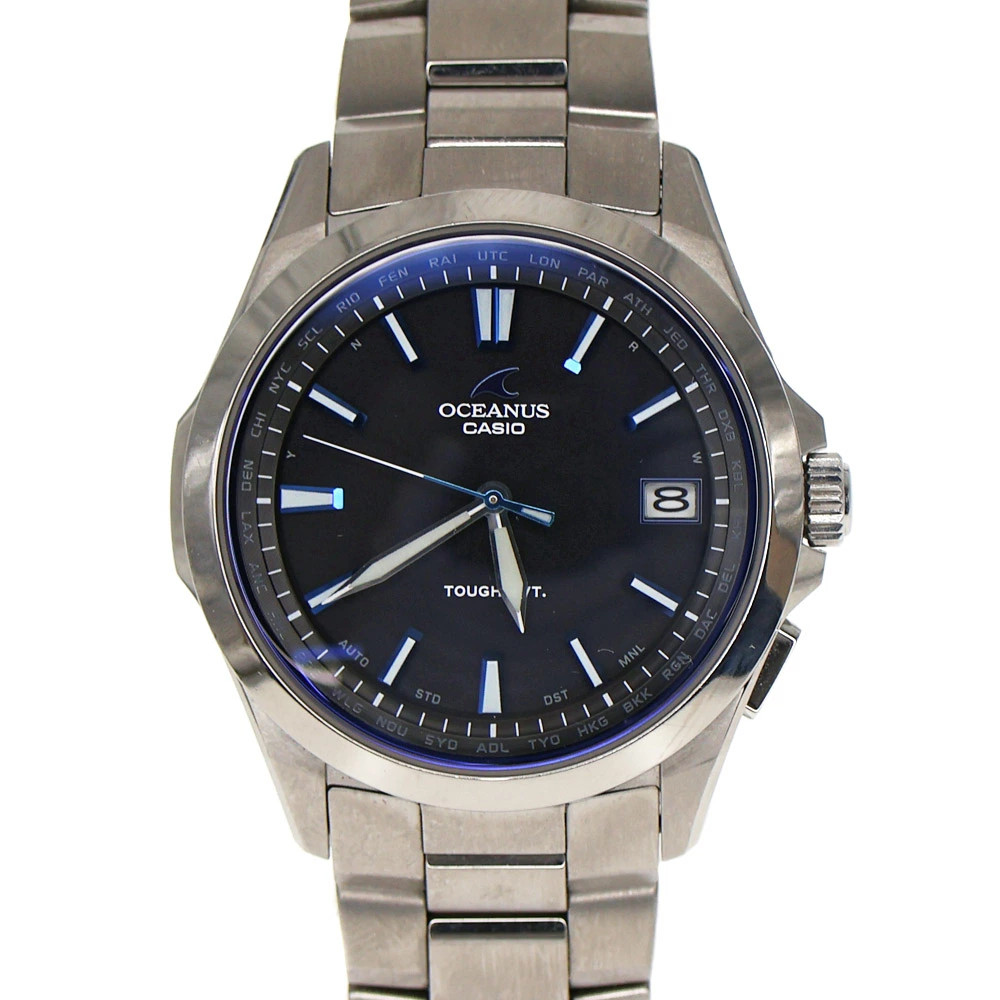 CASIO Oceanus OCW-S100-1AJF Black Wrist Size 20.5cm Men’s Used Watch #121017