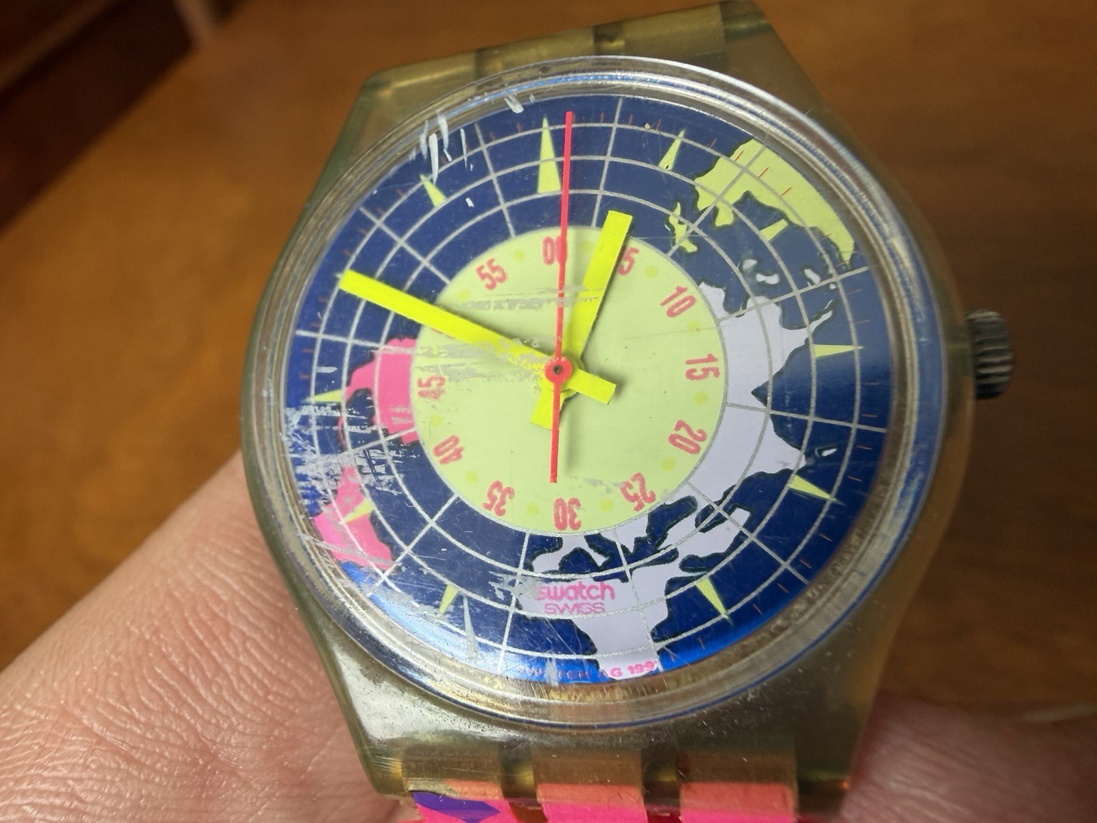 Vintage 1992 Swatch Gent NORTH POLE GN121 Swatch Watch Broken Band