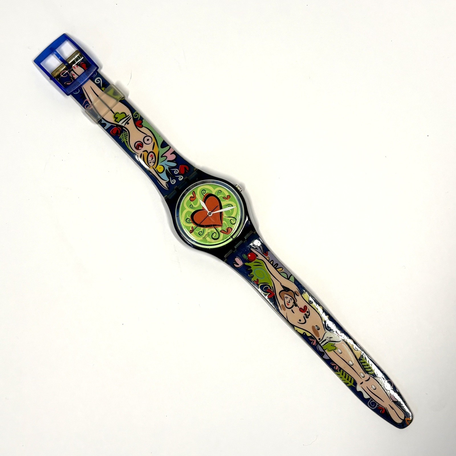 Rare 1997 Swatch LOVE BITE GN176 Art Watch Adam & Eve Valentine’s Day Release