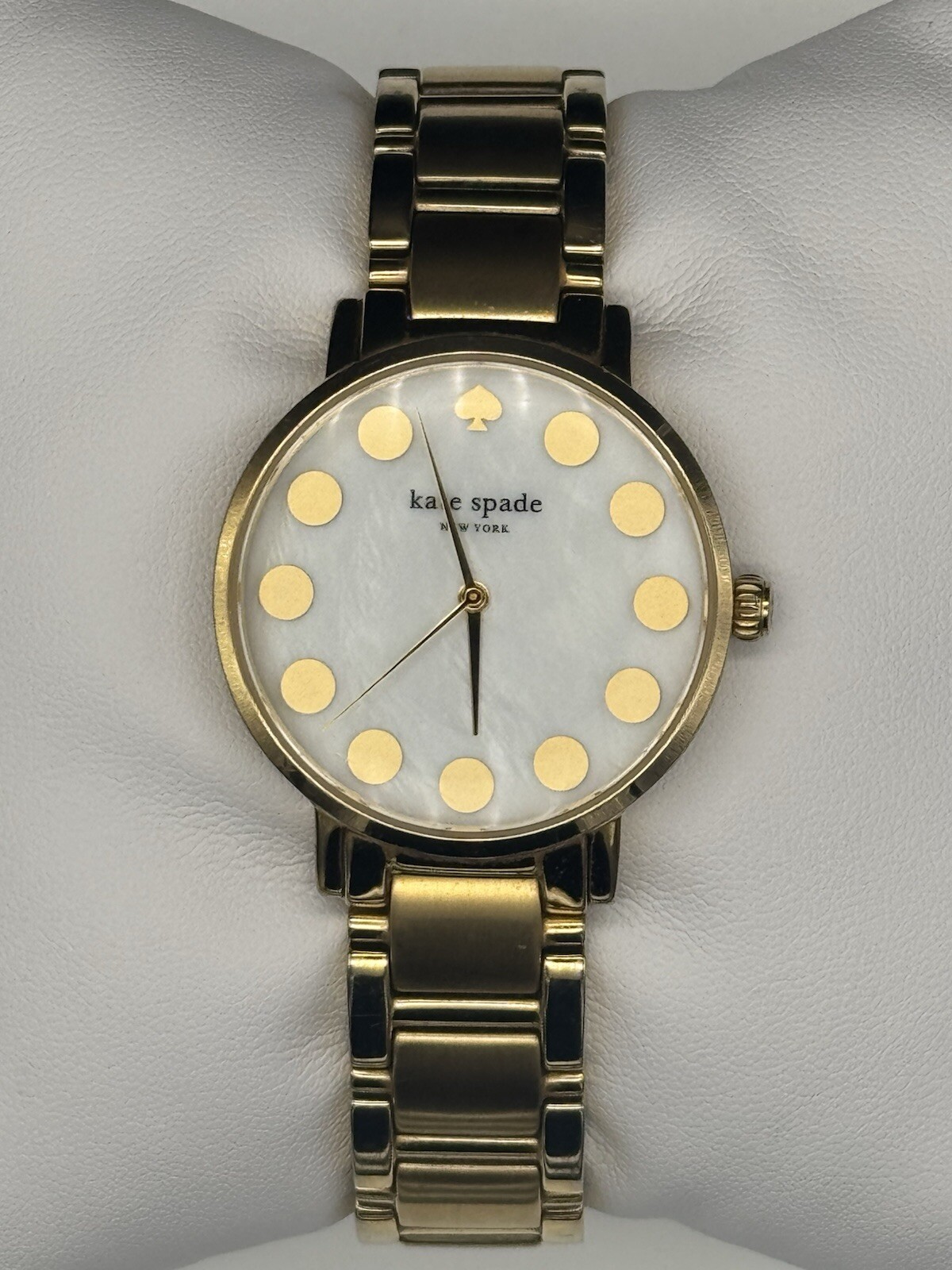 Kate Spade New York Metro Dot Womens Gold Stainless Analog Quartz Watch 0737
