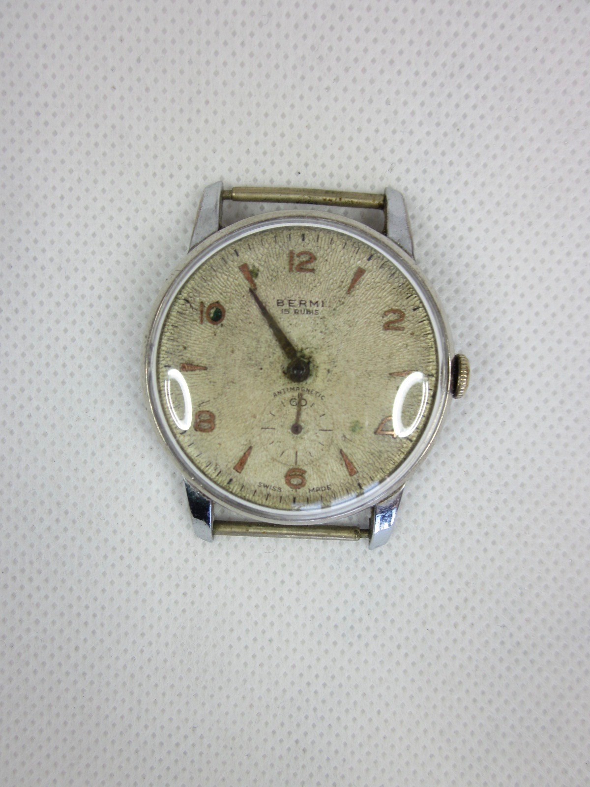 VINTAGE BERMI SWISS MECHANICAL MANUAL MENS WRISTWATCH 38MM WORKING