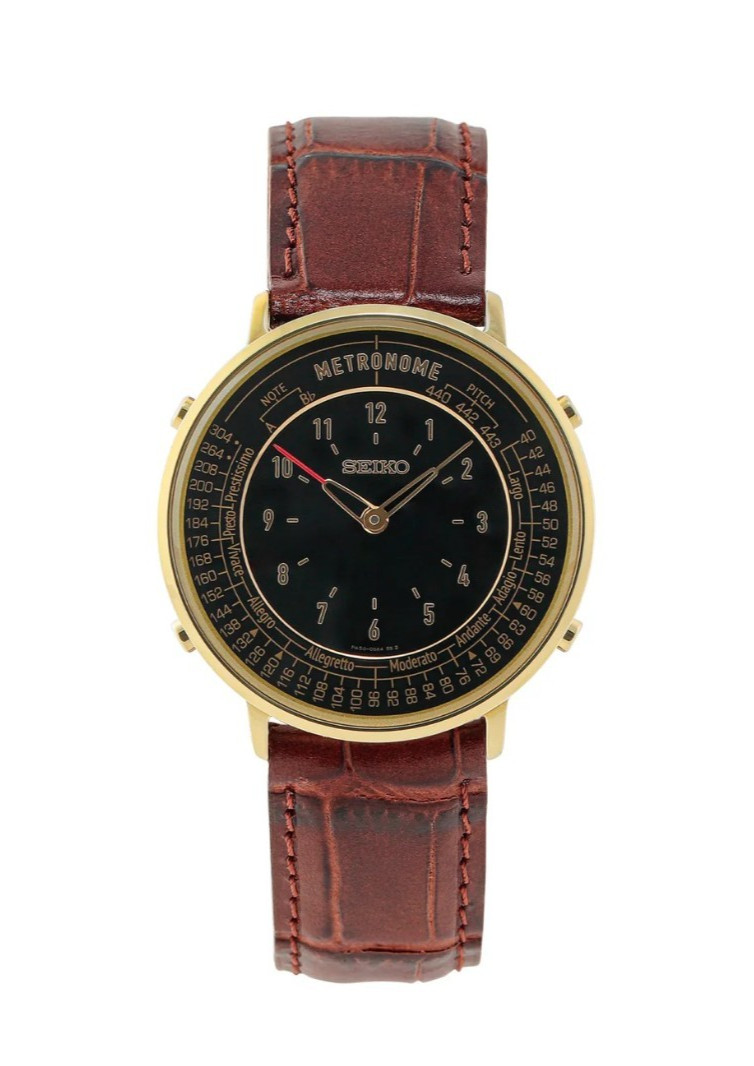 SEIKO Metronome Watch Standard Line (Dark Brown) Classic Band Type SMW001AP