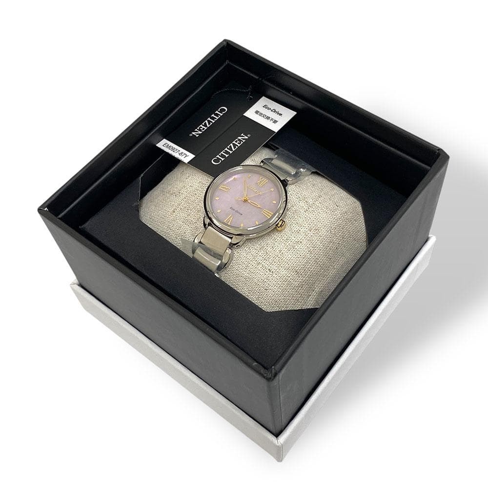 New CITIZEN L Wristwatch Eco Drive Shell Pink