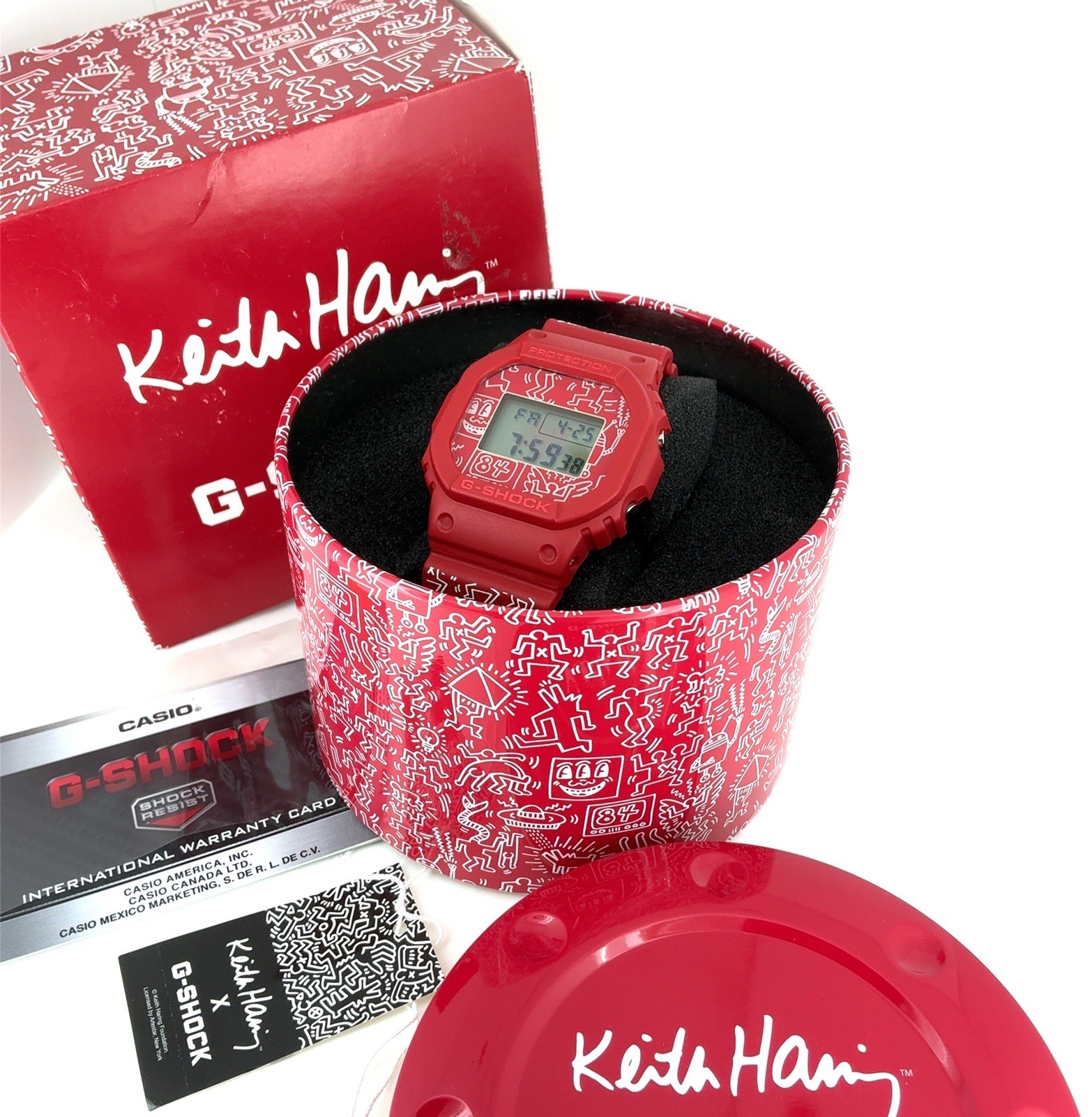 Casio G-Shock x Keith Haring Limited Edition Red Watch – NEW – DW5600KEITH4