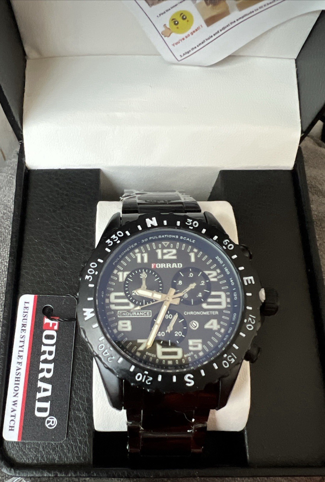 Forrad Men’s KH45 Chronometer Watch W/ Band Adjustment Tool