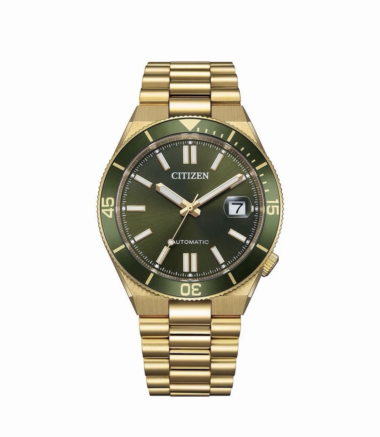 NWT Citizen Tsuyosa Shore Automatic | Green Dial & Gold-Tone | NJ0232-53X