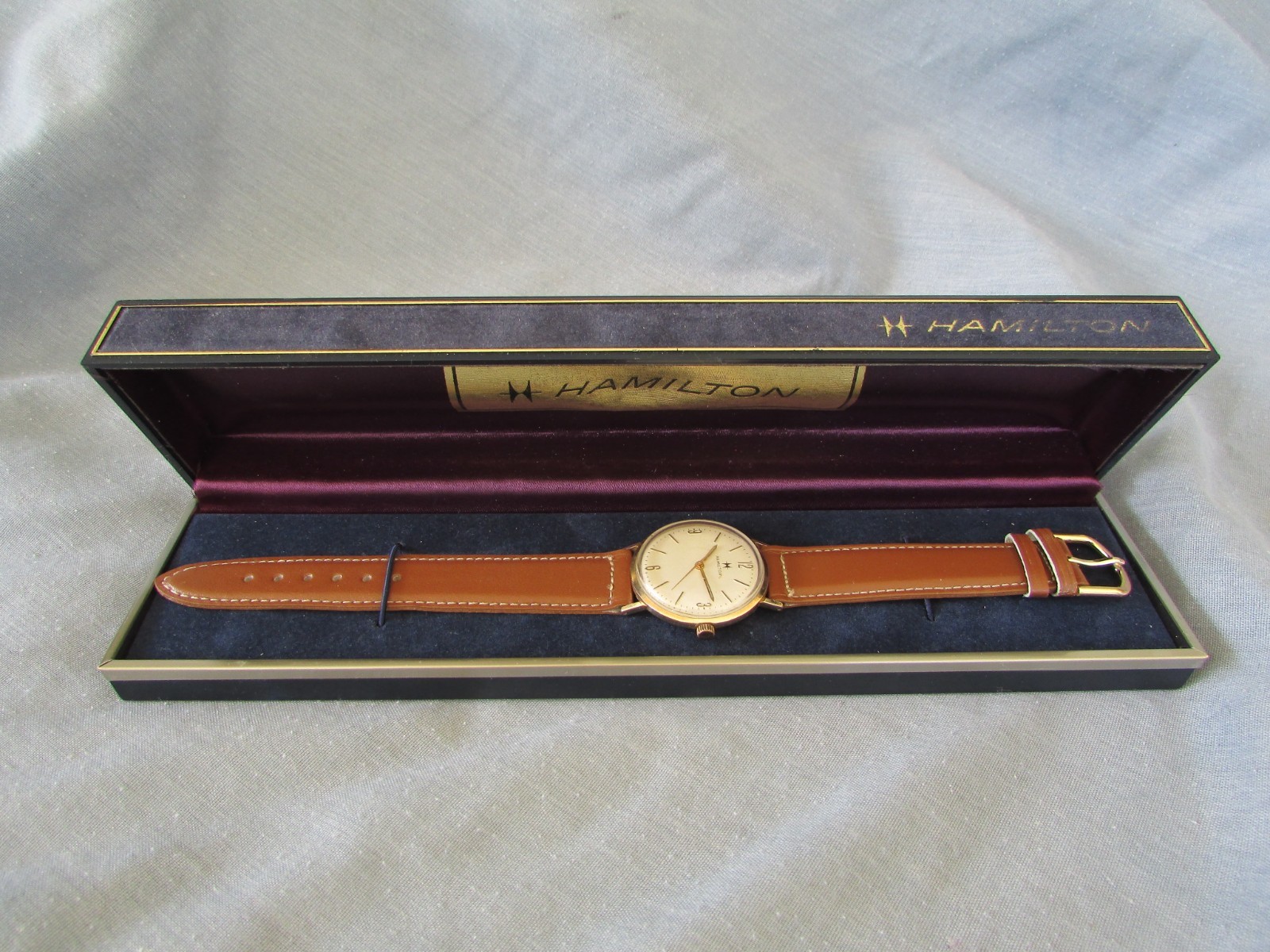 HAMILTON Solid 10K Gold Mechanical 1970s Watch – FORD MOTOR COMPANY 35th ANNIV.