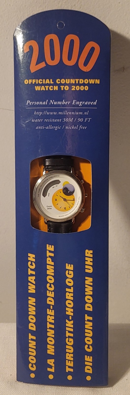 2000 The Millennium Challenge Official Countdown Watch To 2000
