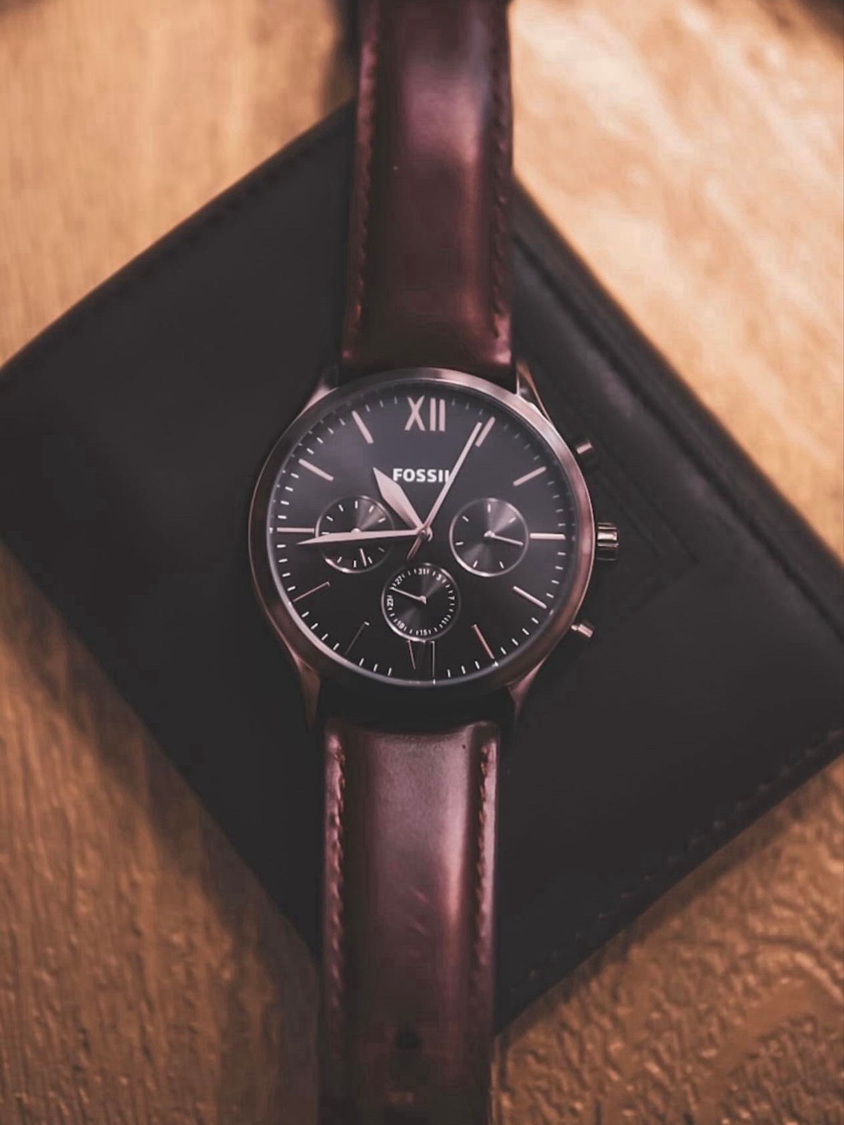 Fossil BQM2404 Fenmore Multifunction Brown Leather Watch BQ2404