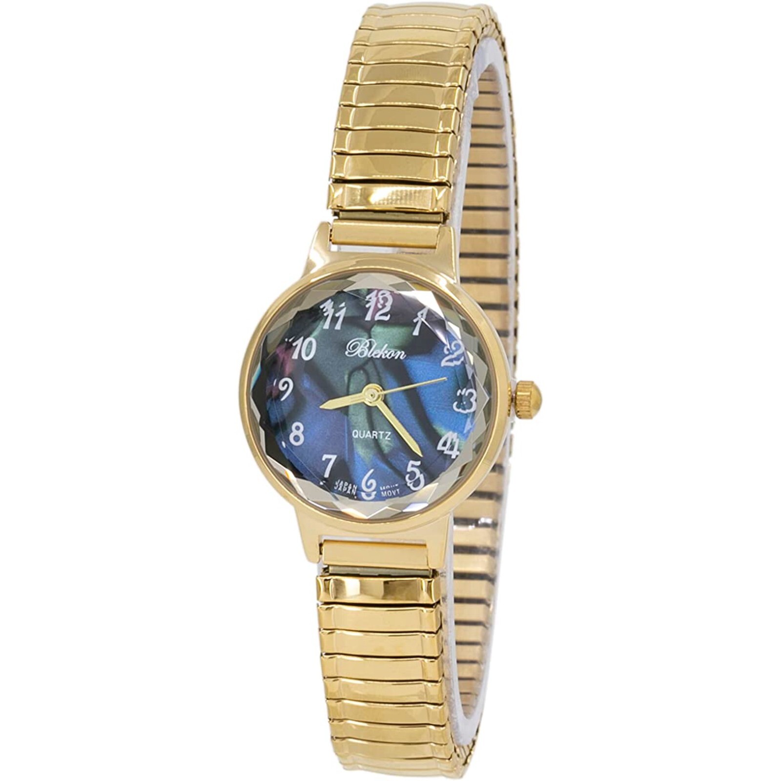 Blekon Women’s 25mm Analog Watch Mother of Pearl Dial Slim Metal Stretch Band