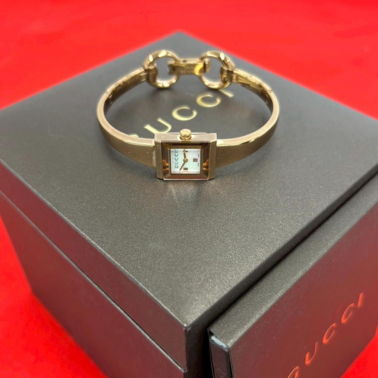 GUCCI G Frame Collection Watches Stainless Steel gold 38833