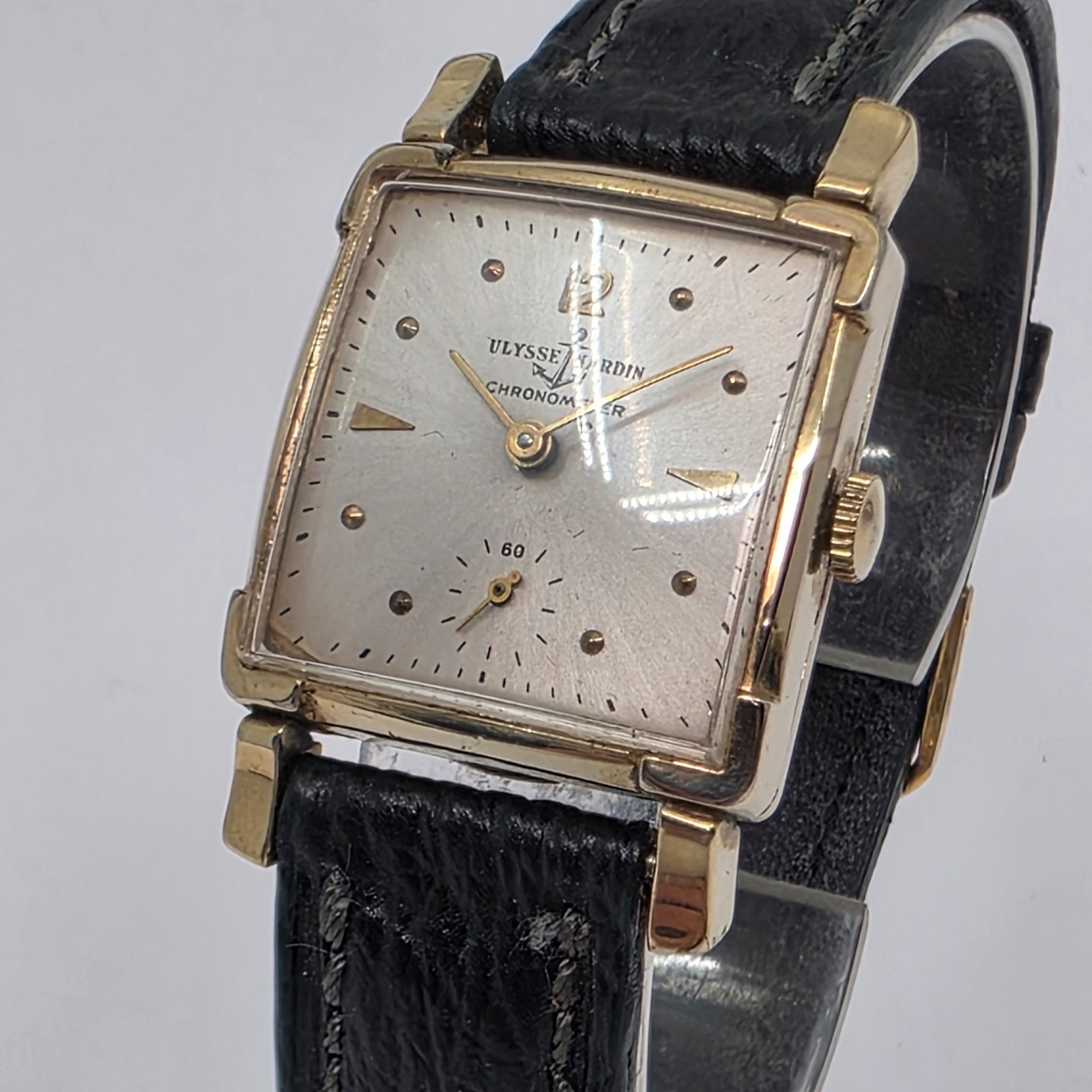Ulysse Nardin Manual Wind Deco Era Fancy Lugs Mens Watch Gold Filled