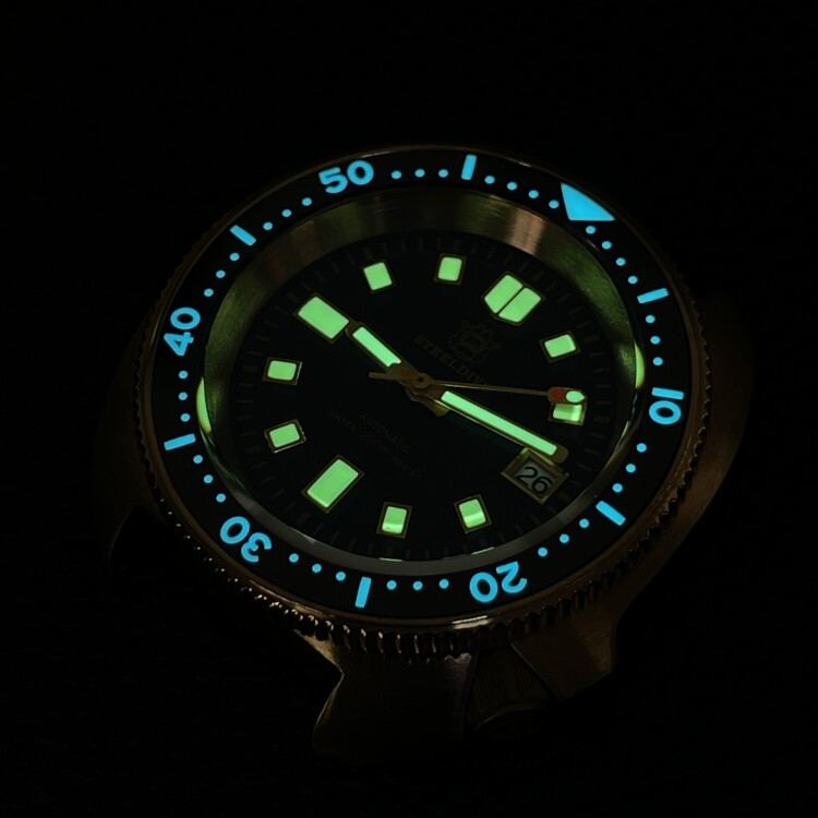 Steeldive SD1970, 6105 Turtle Captain Willard, NH35, Sapphire, Diving, Bronze V2