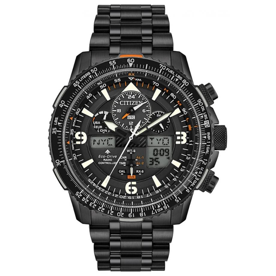 Citizen Promaster Skyhawk Black Dial Sapphire World Time Watch JY8075-51E