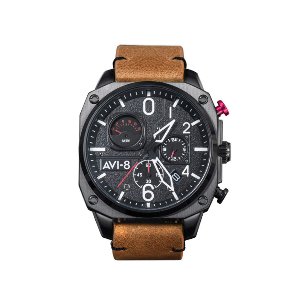 Hawker Hunter Retrograde Chronograph | Black Dial Wristwatch AV-4052-02