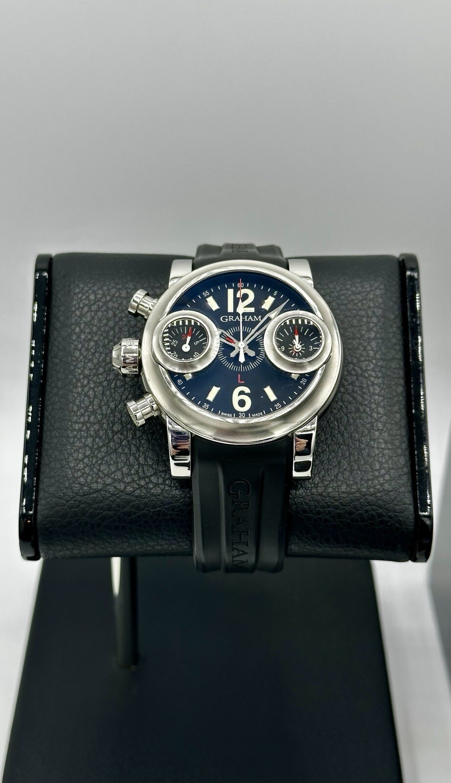 GRAHAM SWORDFISH SILVER KNIGHT LEFT VERSION SWISS AUTOMATIC CHRONOGRAPH 46MM