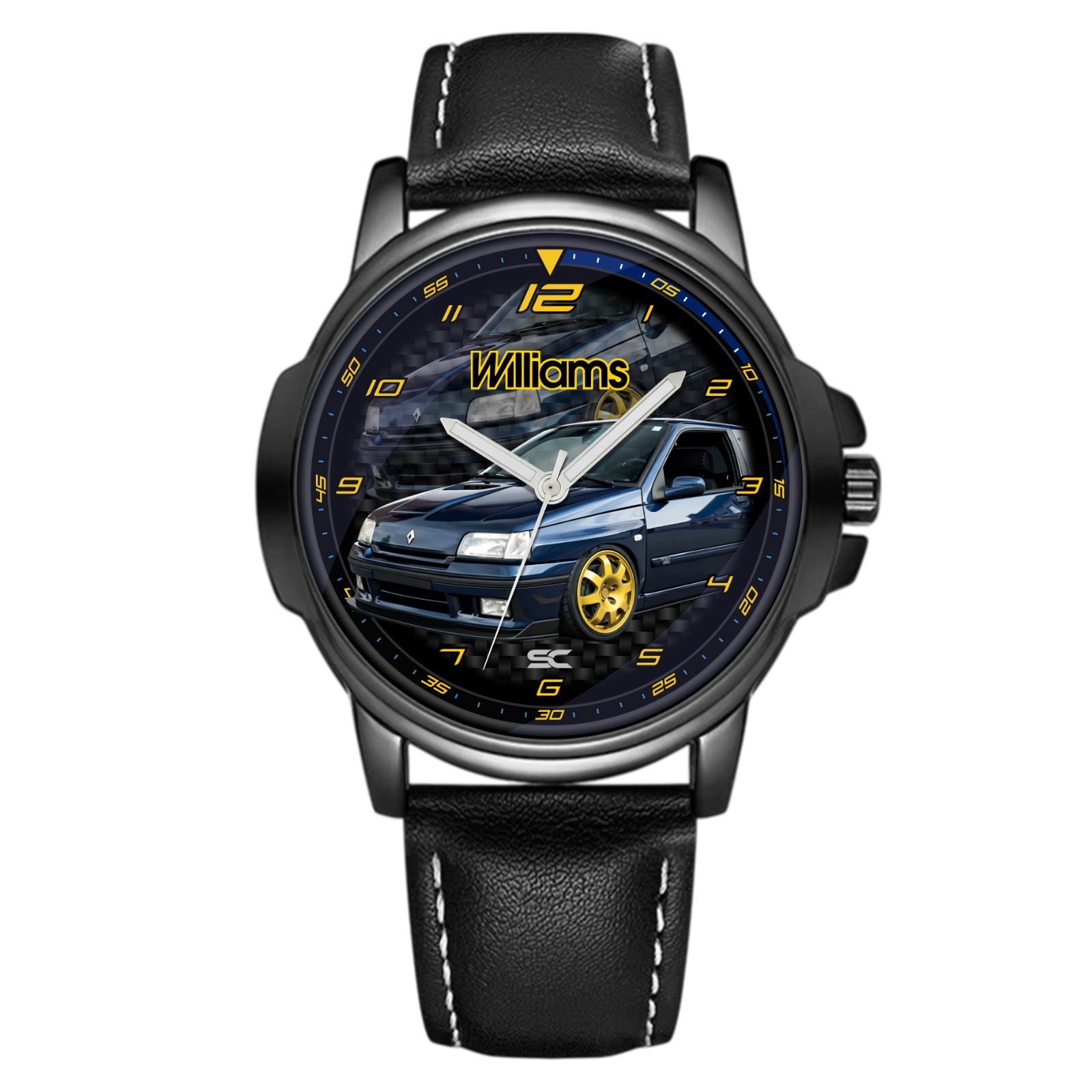 Vintage Renault Clio Williams Quartz Racing Gadget Fan Art Wrist Watch