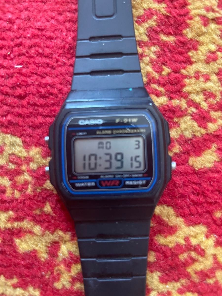 CASIO F 91W Digital Wristwatch Black Casio