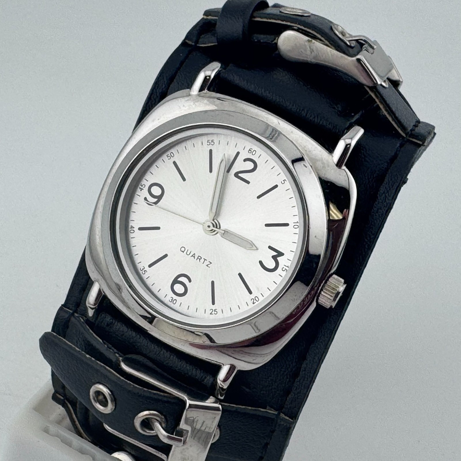 Japan 2035 Movt Quartz Watch Unisex Silver Bund Band Japan Analog New Battery