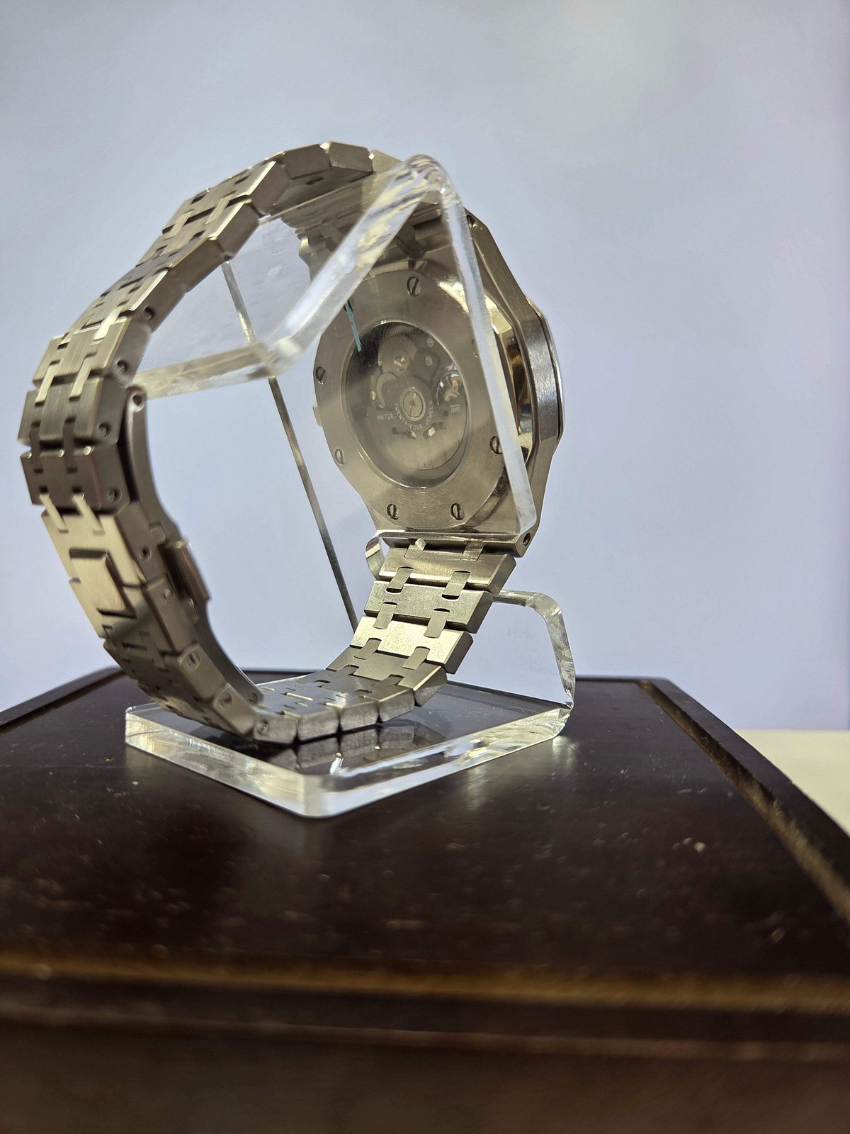 Hand-Assembled Custom Silver Silver Skeleton Timepiece by Fr. Gregory Vance