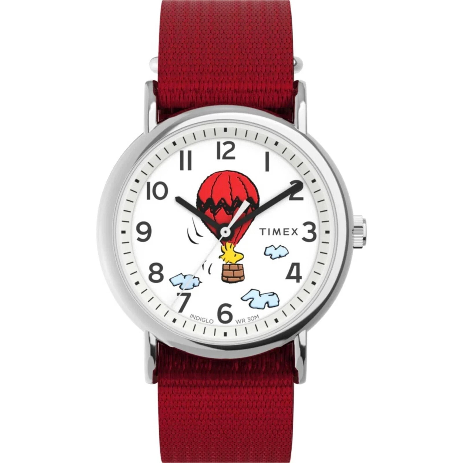 Timex TW2Y11700, Peanuts-Snoopy Weekender Watch, Nylon Strap, Indiglo, NEW