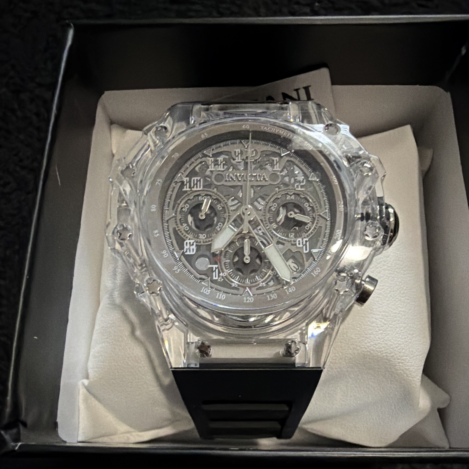 Invicta I-Force Men’s Quartz Chronograph Tachymeter Gray Dial Watch Box