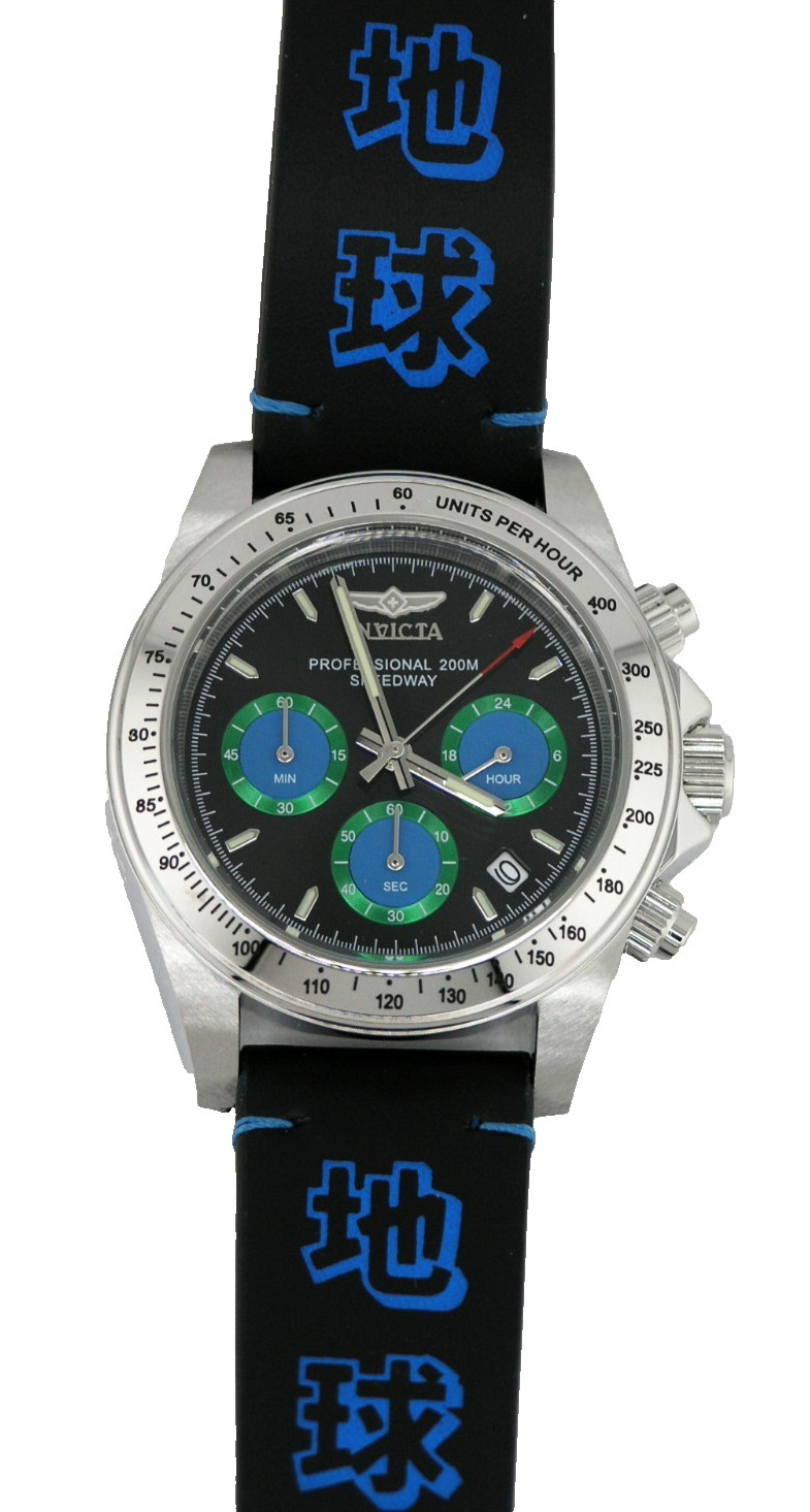 NEW INVICTA 49292 SPEEDWAY FORCES OF NATURE EARTH BLACK CHRONOGRAPH WATCH 39.5MM