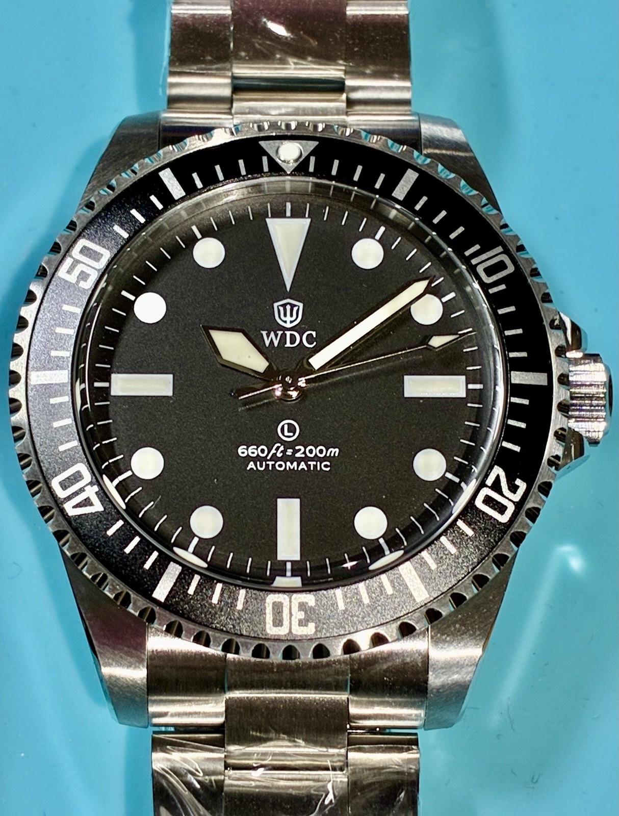 WATCHDIVES MILSPEC VINTAGE STYLE DIVER PT5000 HIGH BEAT AUTO SAPPHIRE STAINLESS