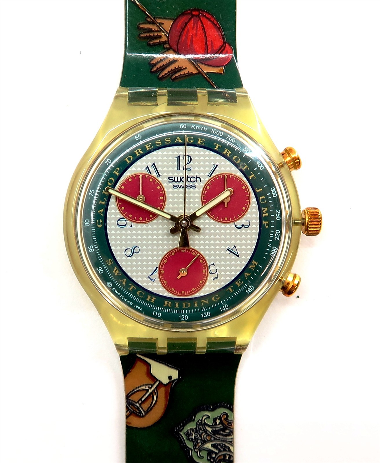 NEW Swatch Chrono Watch RIDING STAR SCK102 with Case & Papers 1993 New Battery