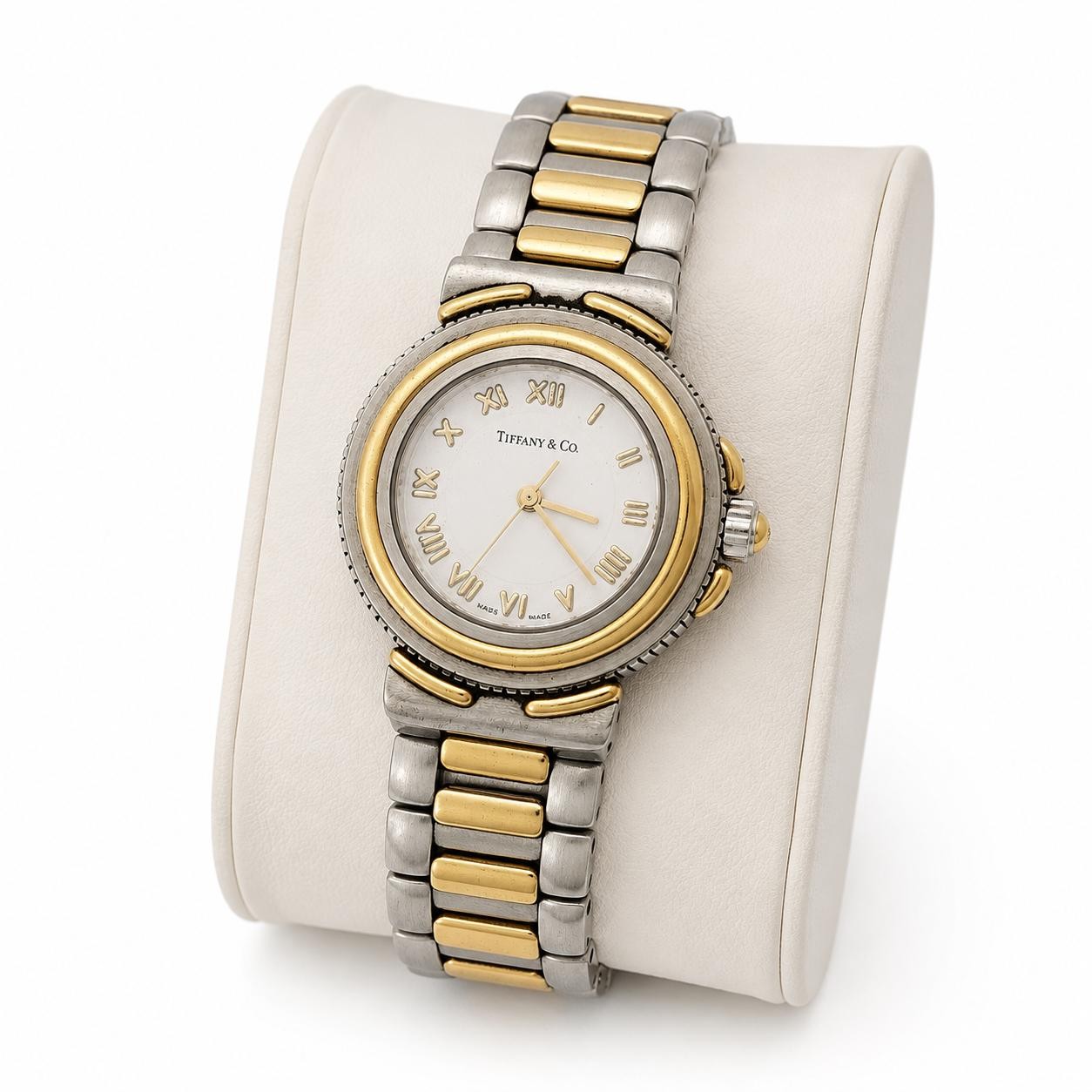 Tiffany & Co. Intaglio L0822 28mm Two-Tone 18K YellowGold Stainless Steel Watch