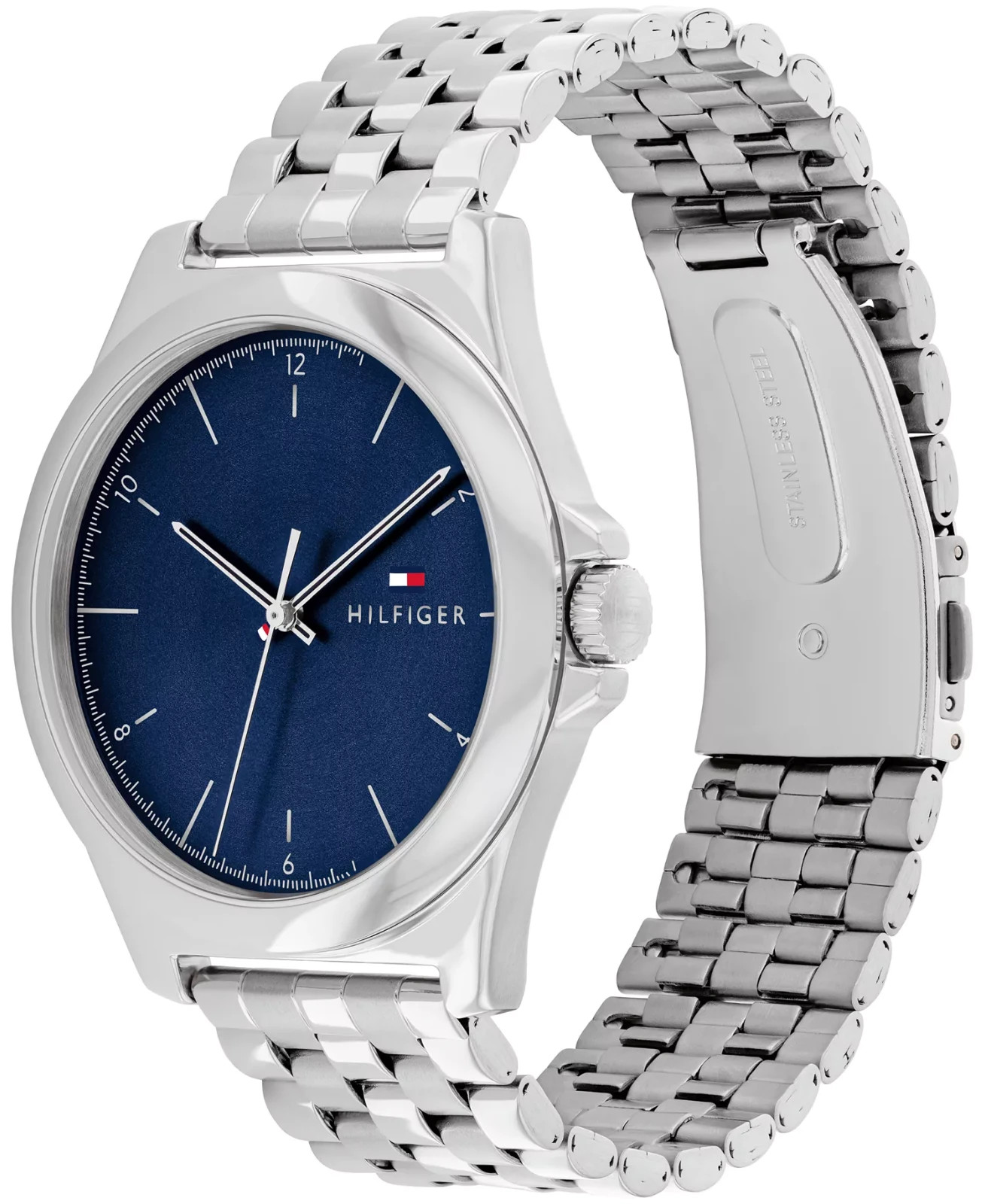 Tommy Hilfiger Men’s Watch 1791780 Quartz Blue Dial Silver Stainless Steel 42mm