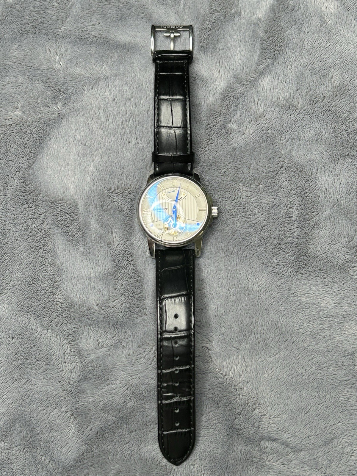 Thomas Earnshaw Earnshaw 1805 Automatic Silver Dial Black Leather Strap 50m