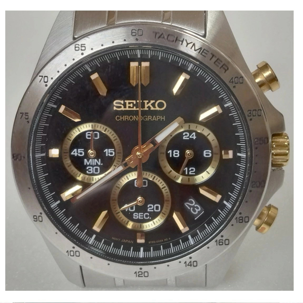 Fully Functional Excellent Condition Seiko Men s Chronograph Watch 8T63 1 Month
