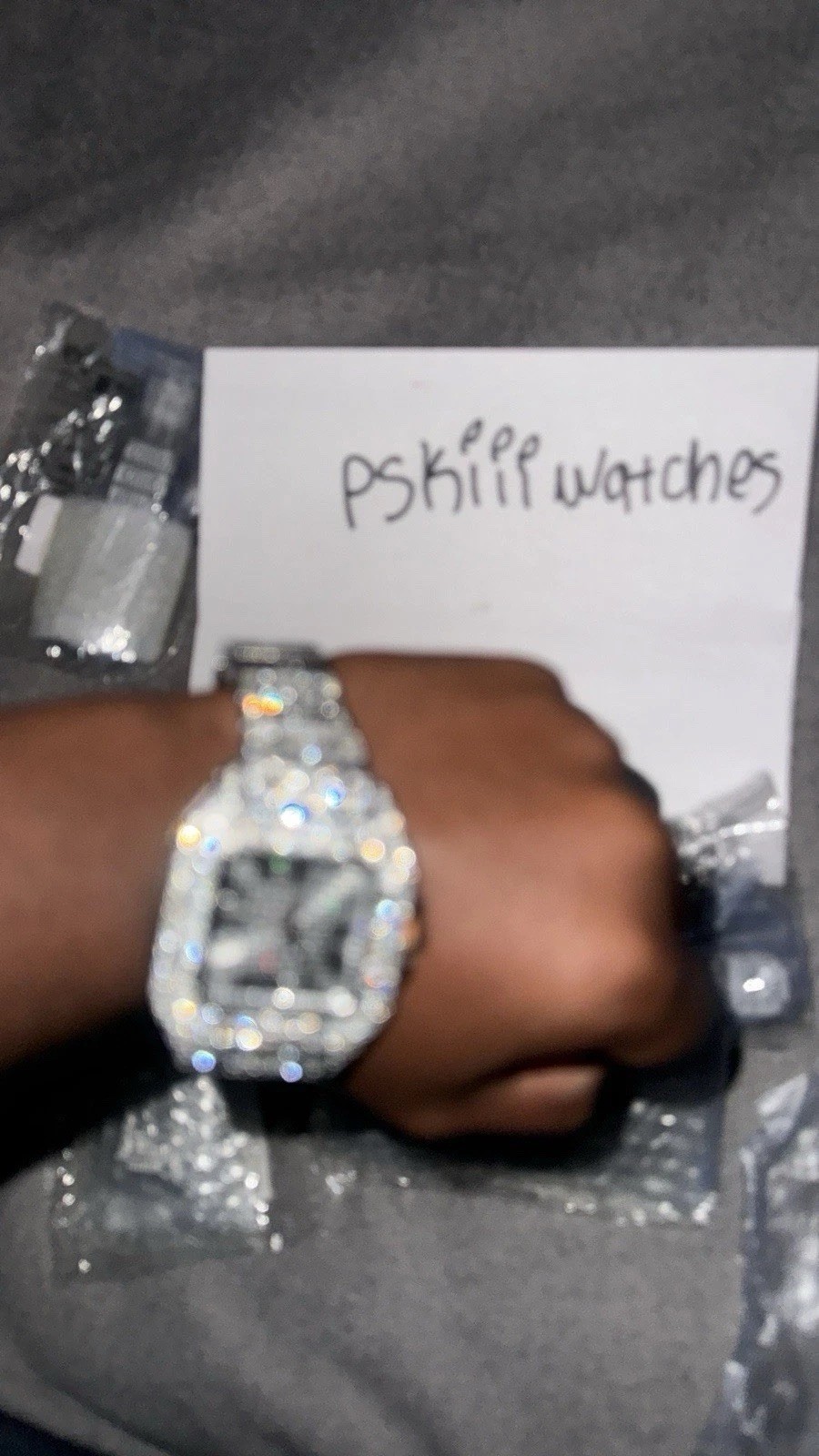 Iced-Out Square Watch – Luxury Look, VVS Simulated Diamonds, Bold Designer Style