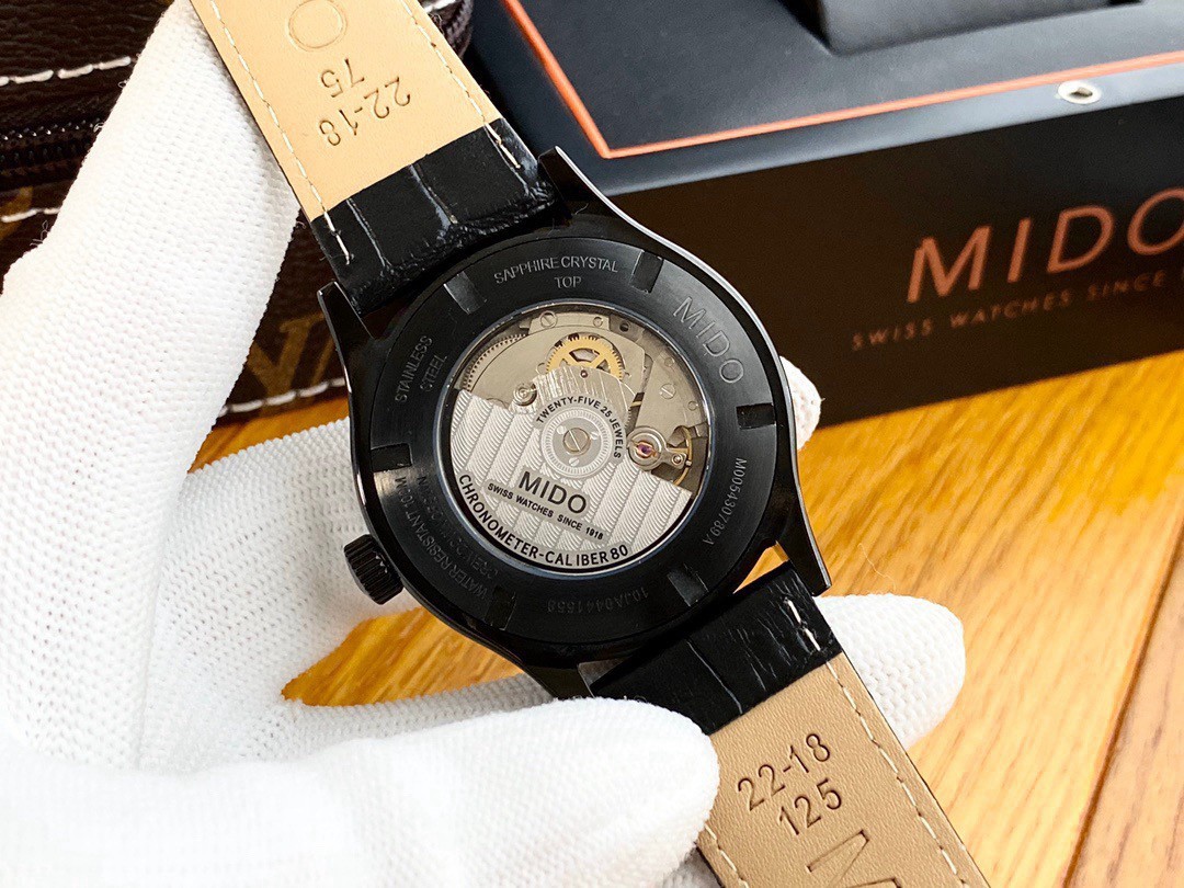 MIDO Multifort Chronometer Caliber 80 Automatic Watch 40mm Leather Strap