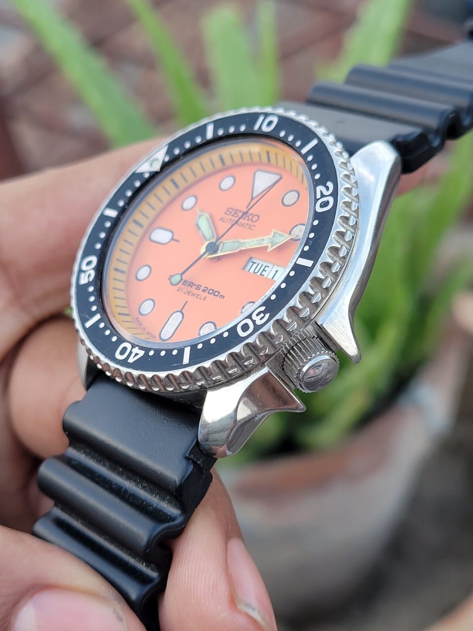 Seiko Orange Boy SKX011J Automatic 7S26-0020 Scuba Diver’s Day/Date Rare Watch