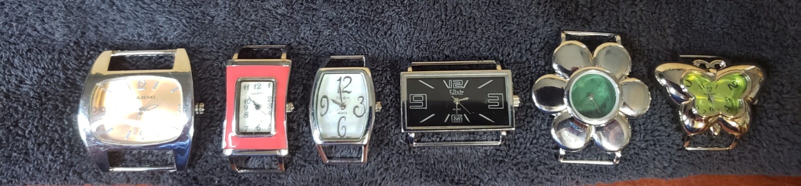 WATCH MIX LOT OF 6 ALL WORKING NO BAND (PLEASE READ)