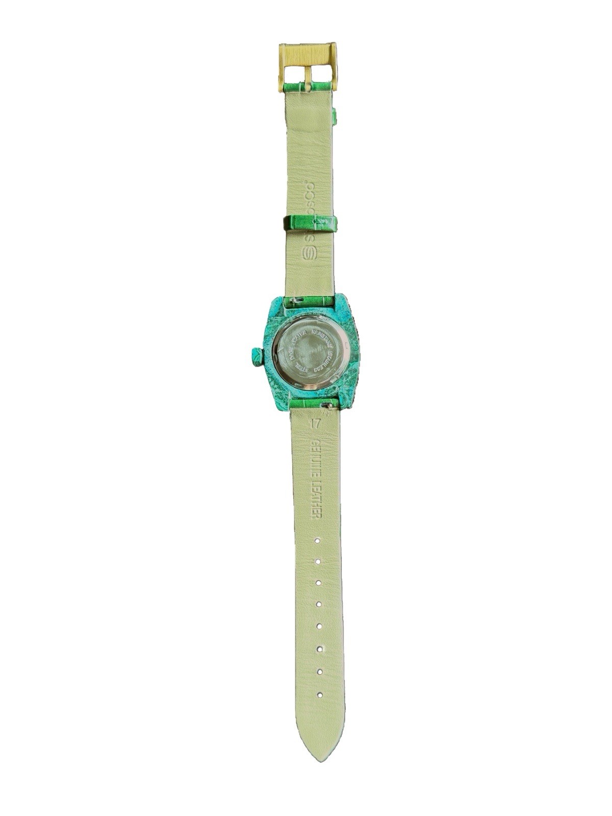 Artisan Stone Watch Handmade from Malachite Chrysocolla | One of a Kind