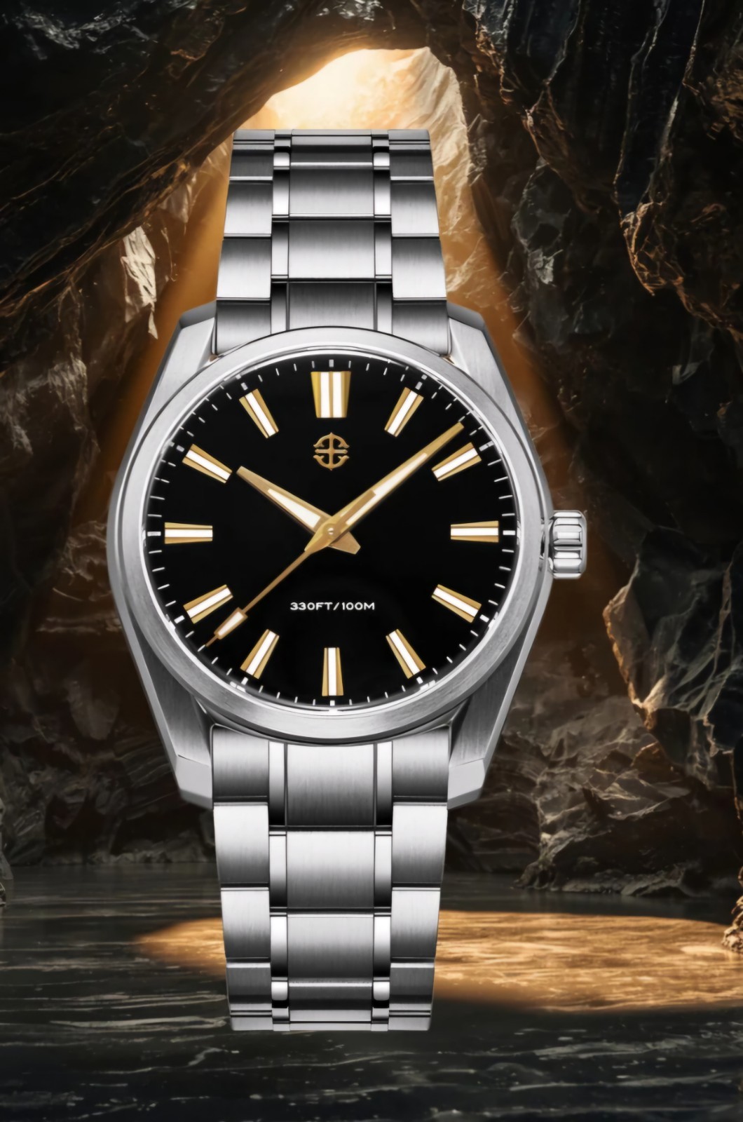 Aethelsohn Terra Nova Vh31 Black Agate Dial Stainless Steel Watch